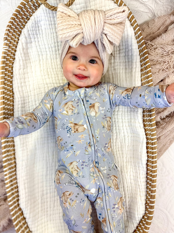 bunny-blossoms-bamboo-zippy-romper Little Joy Co - Sophia's Style-1